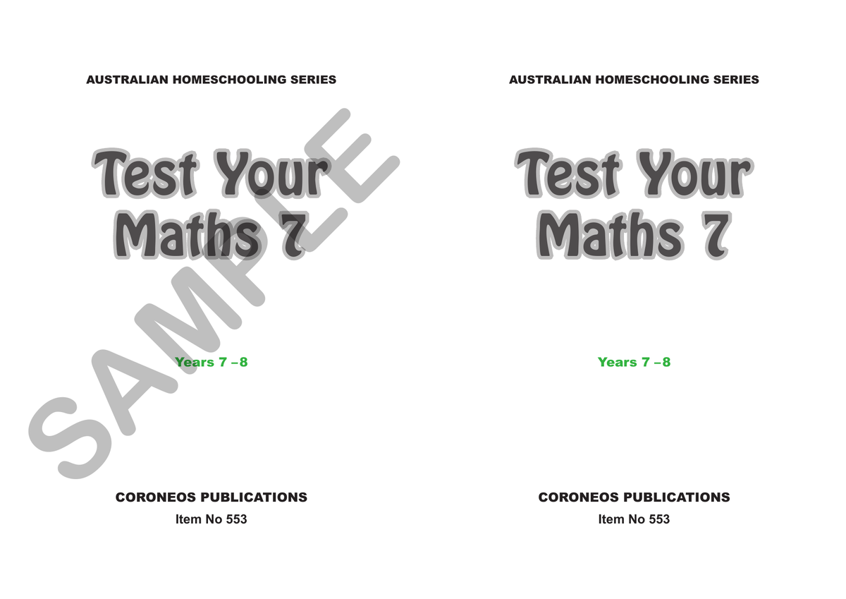 Test Your Maths 7 sample page