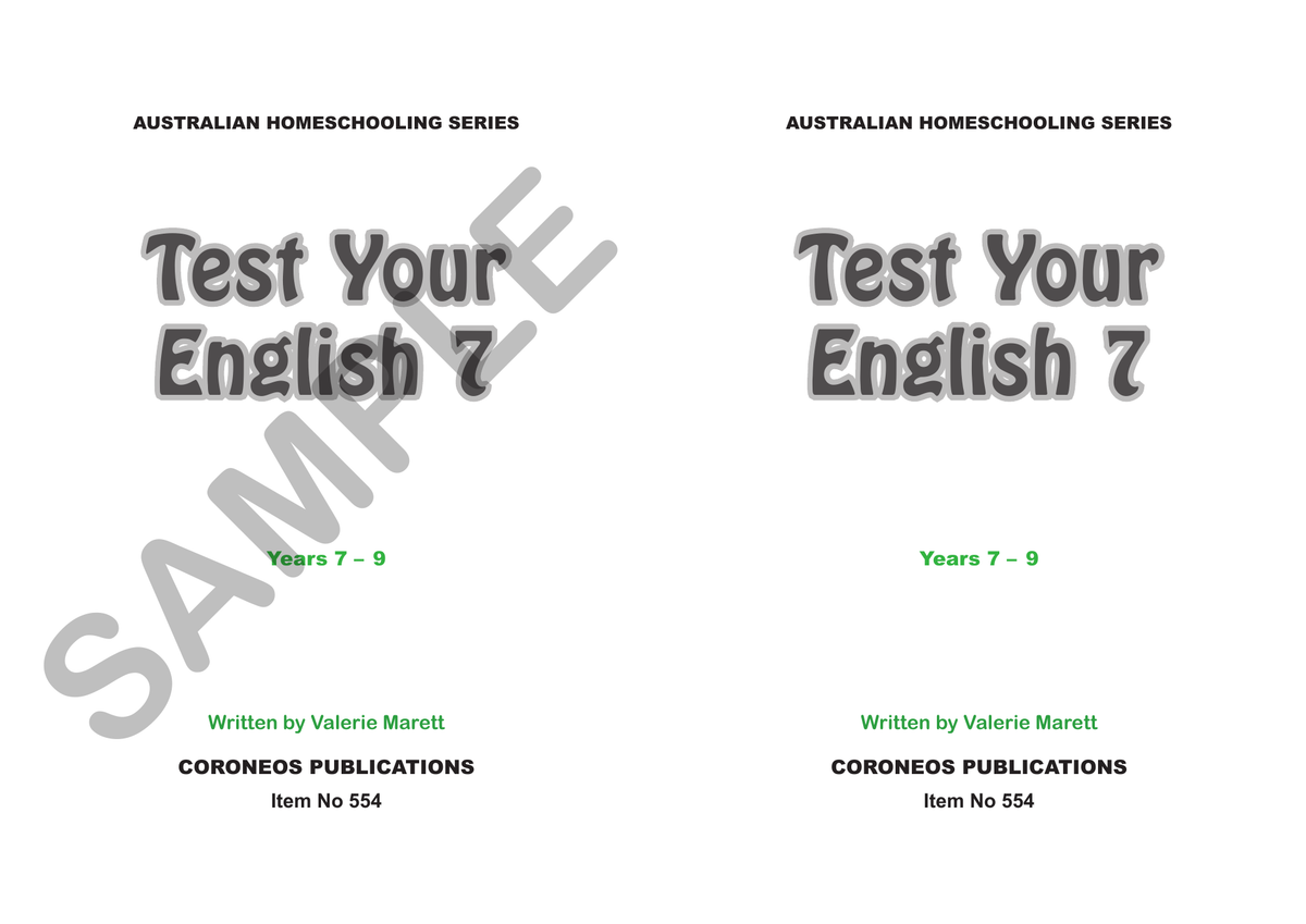 Test Your English 7 sample page