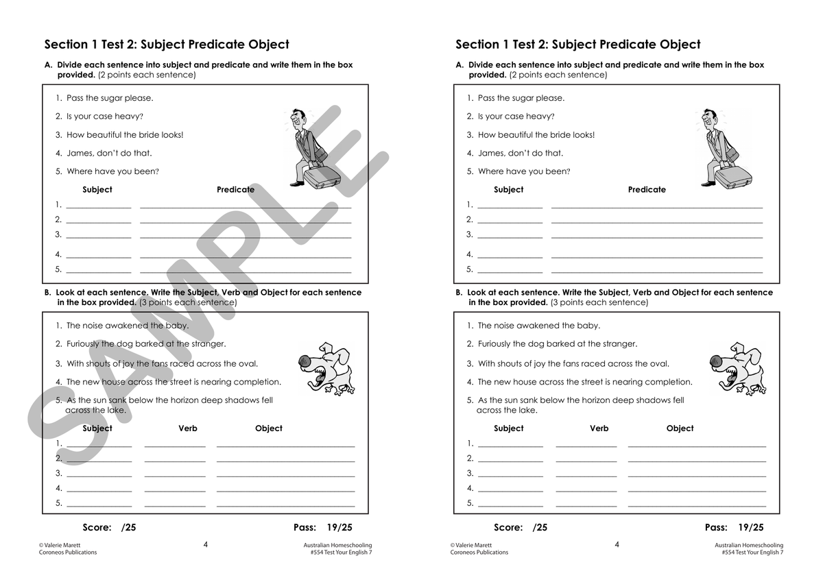 Test Your English 7 sample page