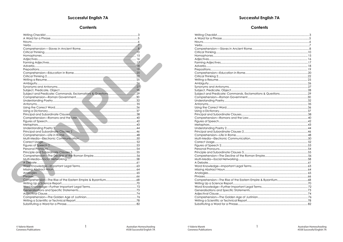Successful English 7A (Years 7-9) sample page