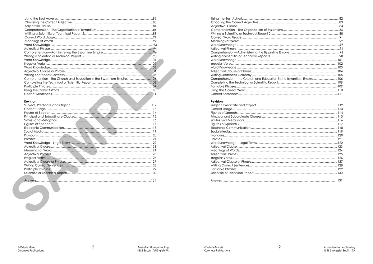 Successful English 7A (Years 7-9) sample page