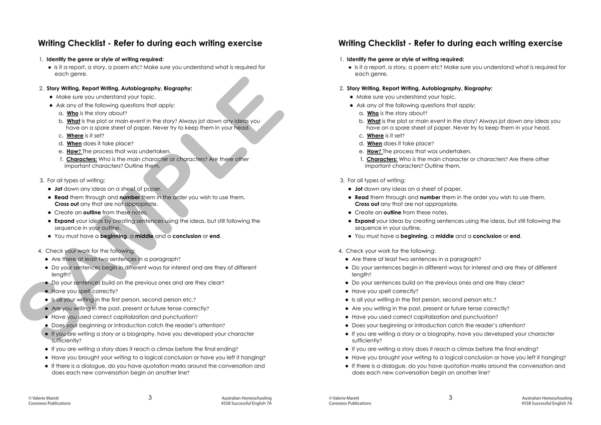 Successful English 7A (Years 7-9) sample page