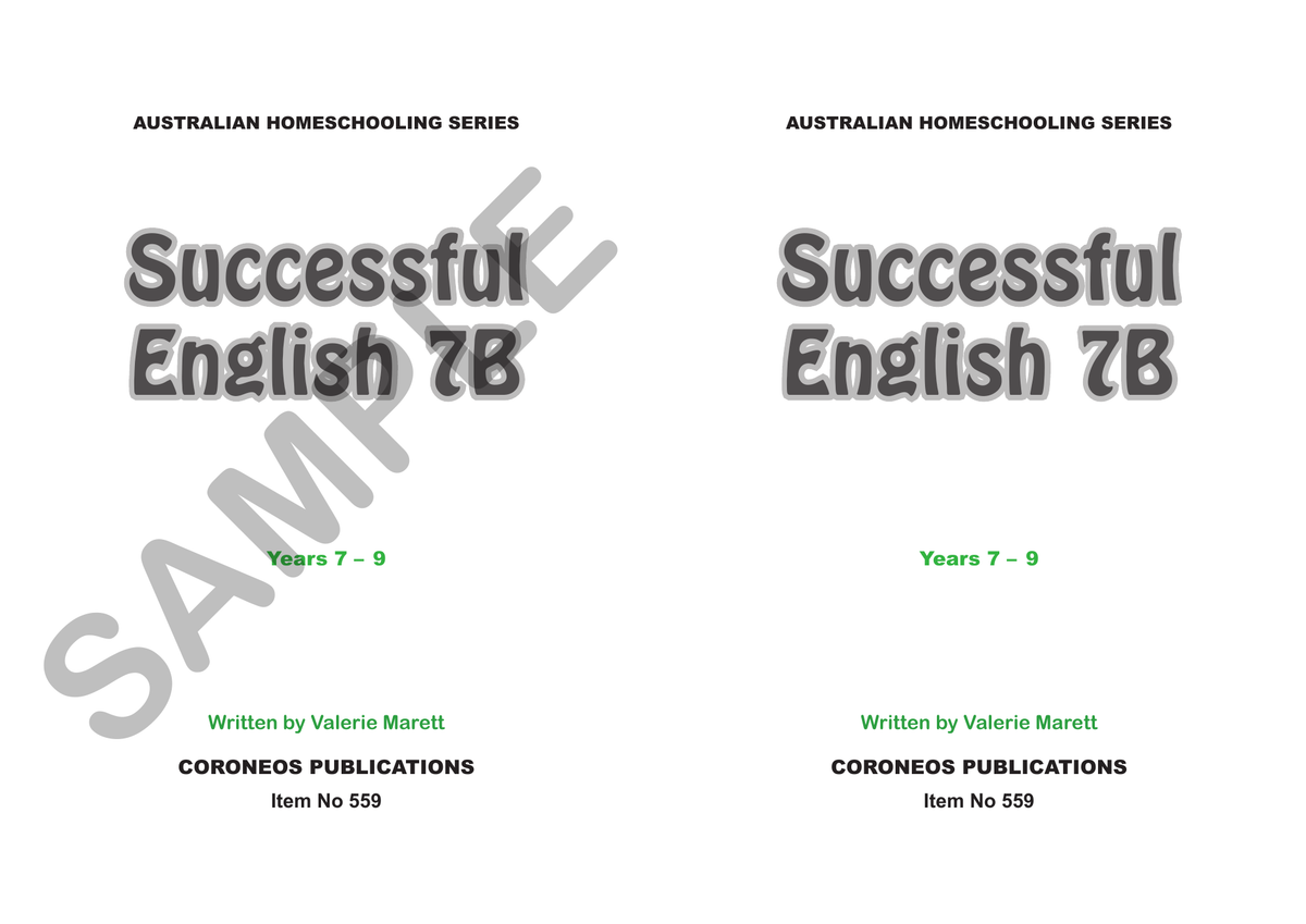 Successful English 7B (Years 7-9) sample page