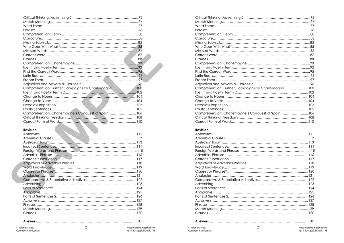 Successful English 7B (Years 7-9) sample page