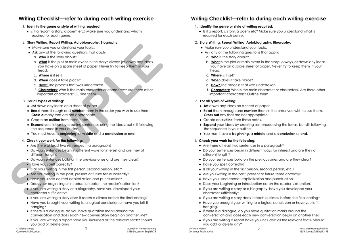 Successful English 7B (Years 7-9) sample page