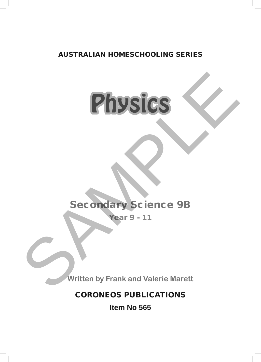Secondary Science 9B: Physics sample page
