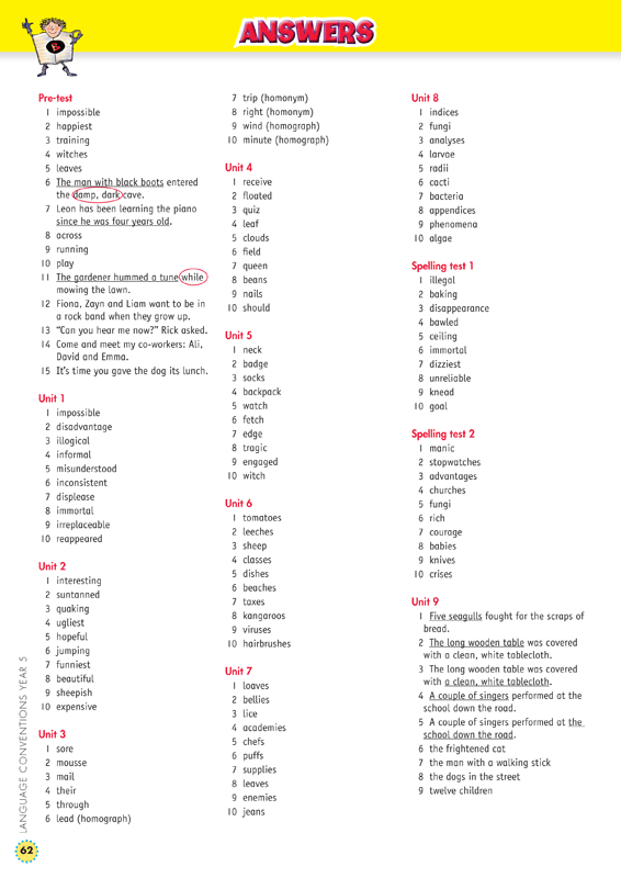 Back to Basics - NAPLAN* Language Conventions: Year 5