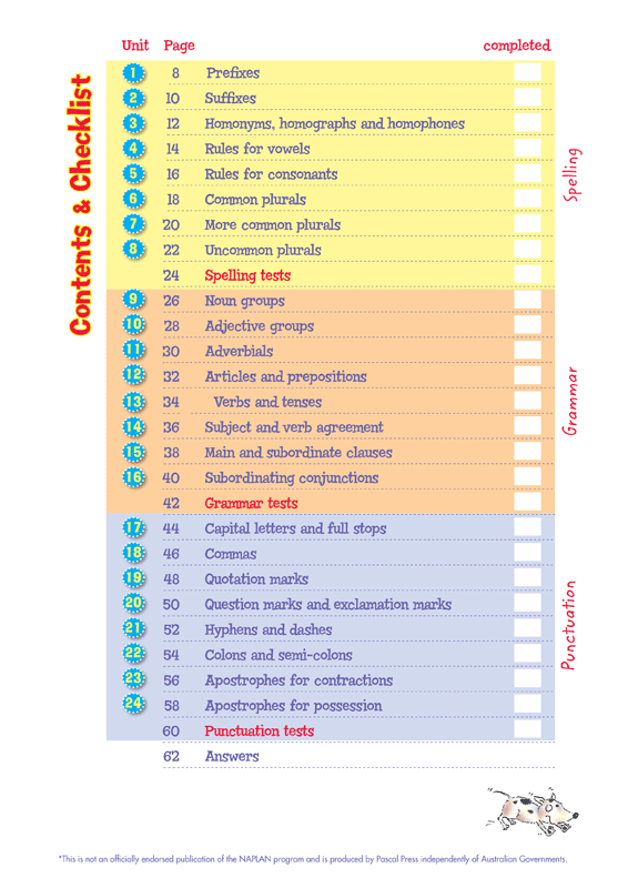 Back to Basics - NAPLAN* Language Conventions: Year 5