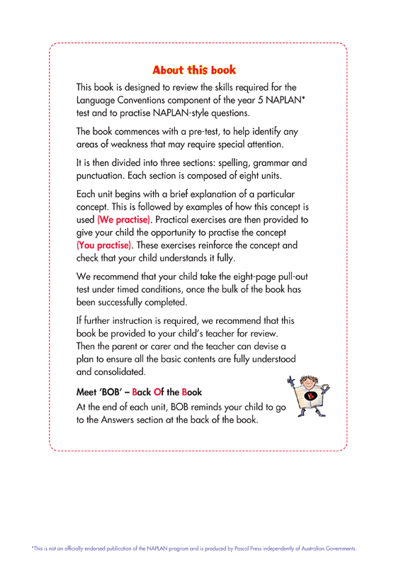Back to Basics - NAPLAN* Language Conventions: Year 5