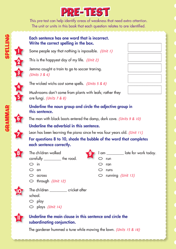 Back to Basics - NAPLAN* Language Conventions: Year 5