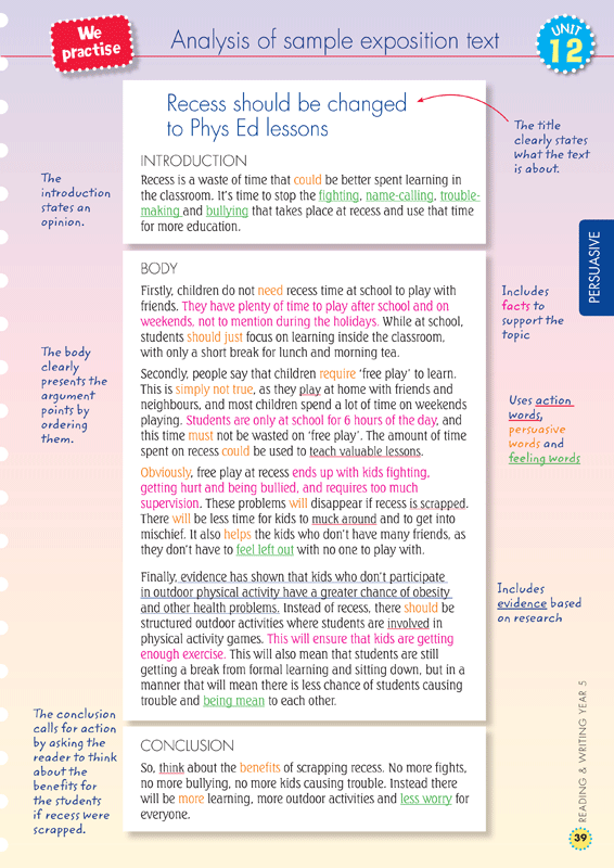 Back to Basics - Reading and Writing: Year 5