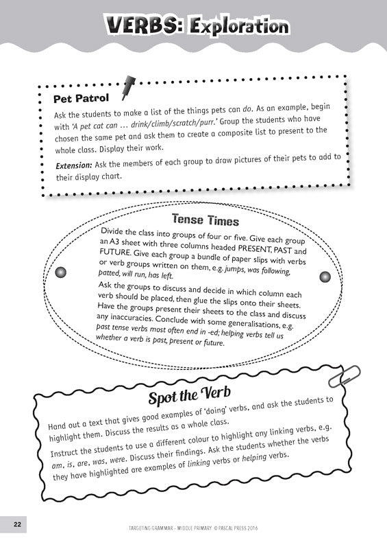 Targeting Grammar - Teacher's Guide: Middle Primary