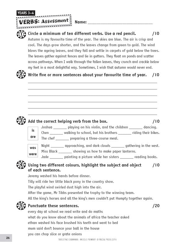 Targeting Grammar - Teacher's Guide: Middle Primary