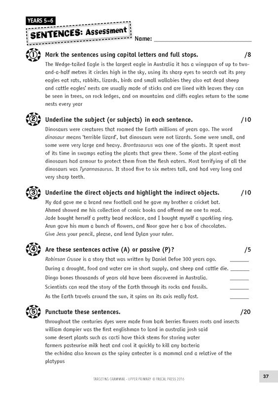 Targeting Grammar - Teacher's Guide: Upper Primary