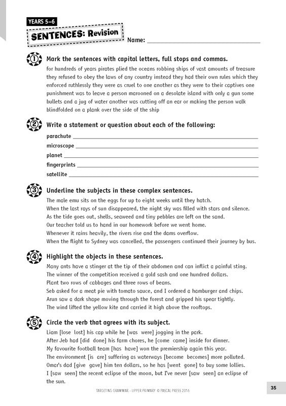 Targeting Grammar - Teacher's Guide: Upper Primary