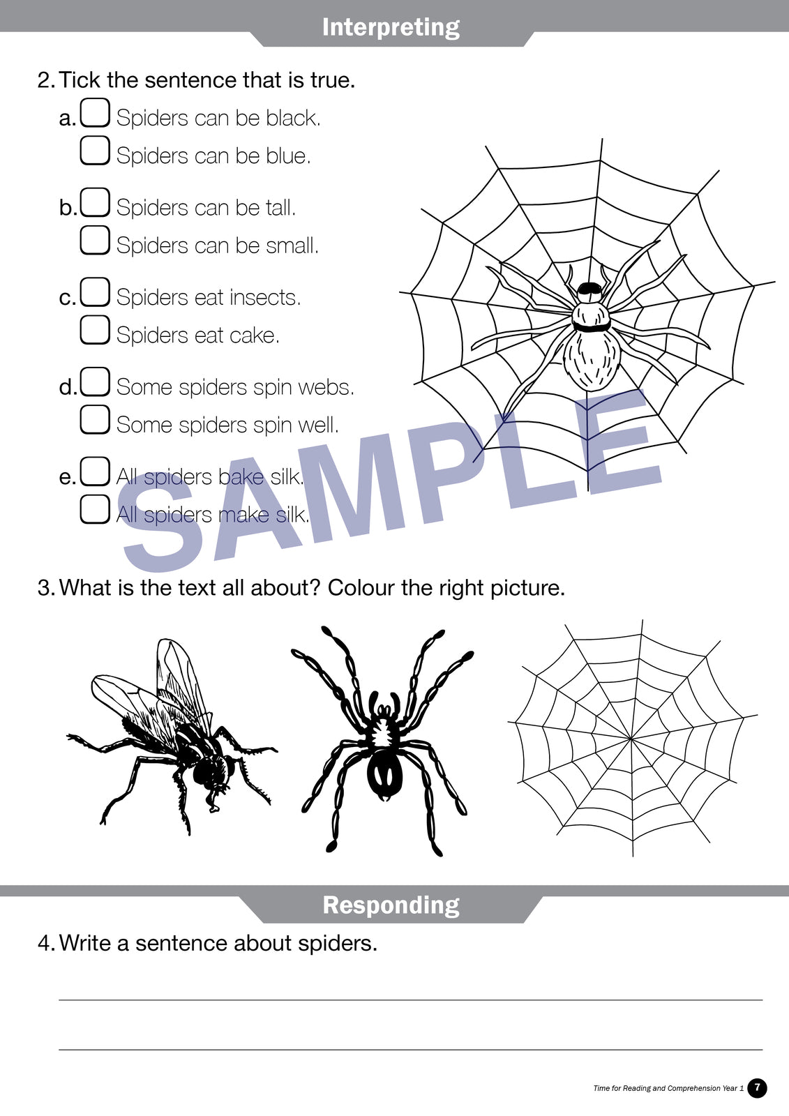 Time for Reading Comprehension - Year 1