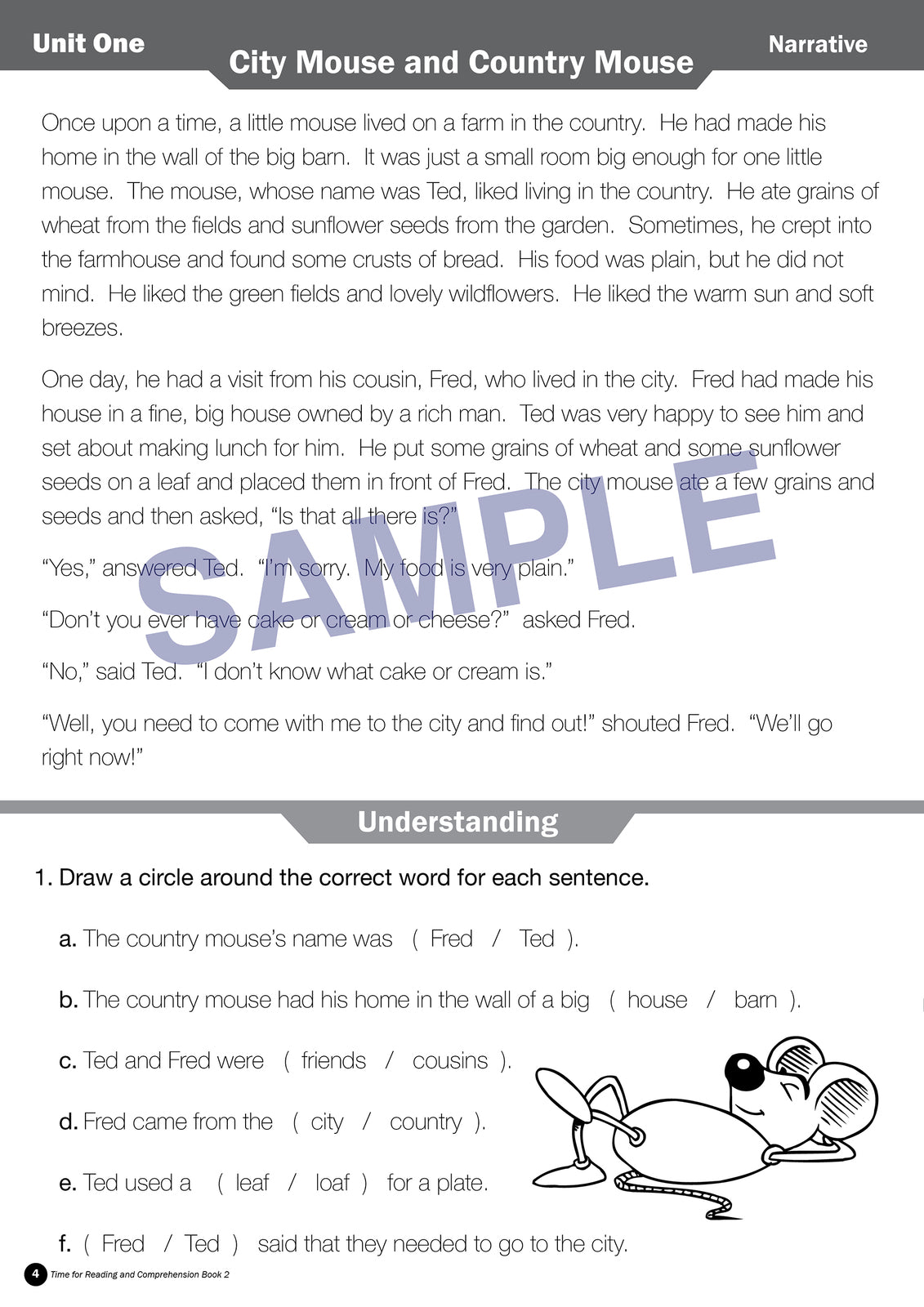 Time for Reading Comprehension - Year 2