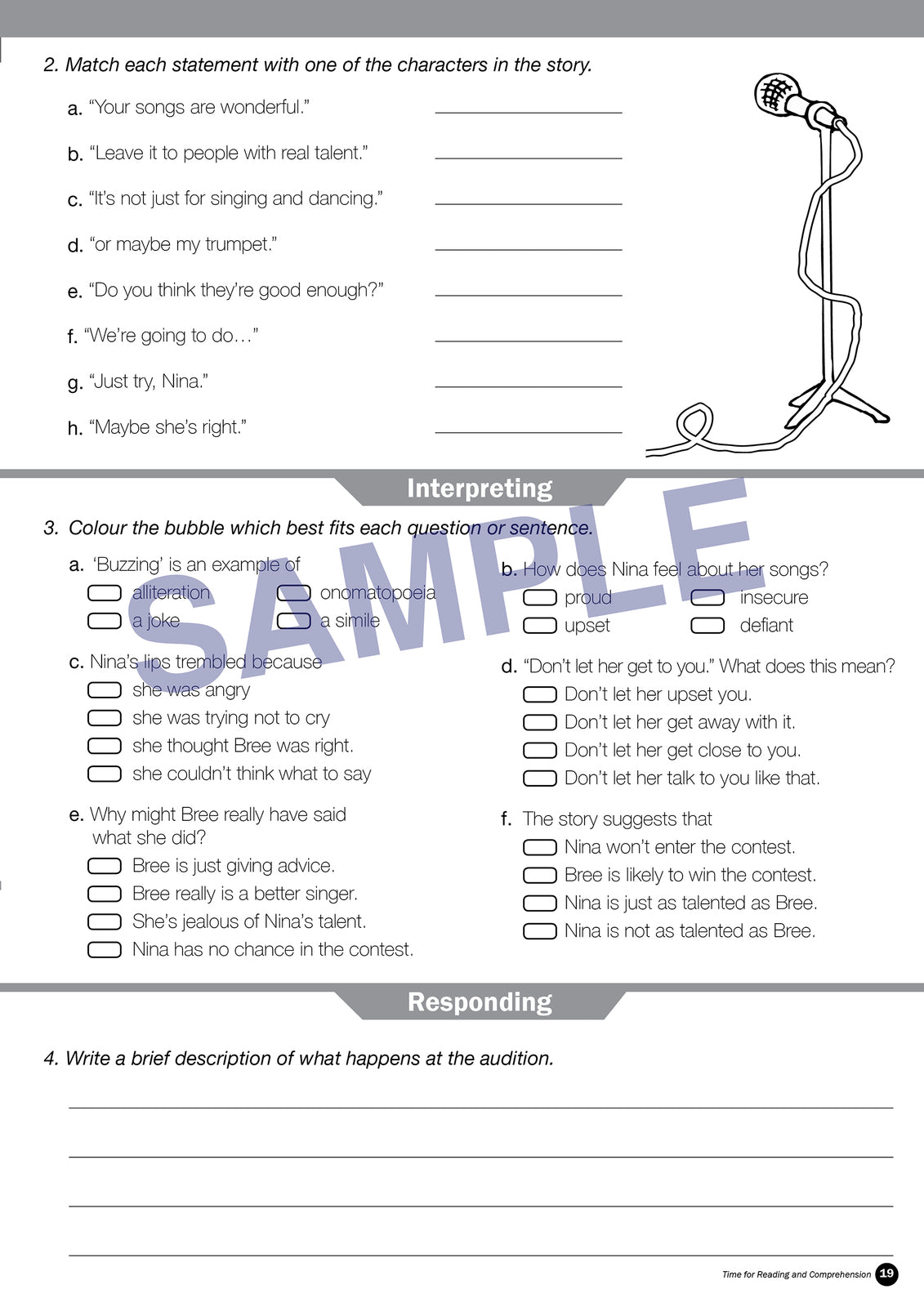 Time for Reading Comprehension - Year 5