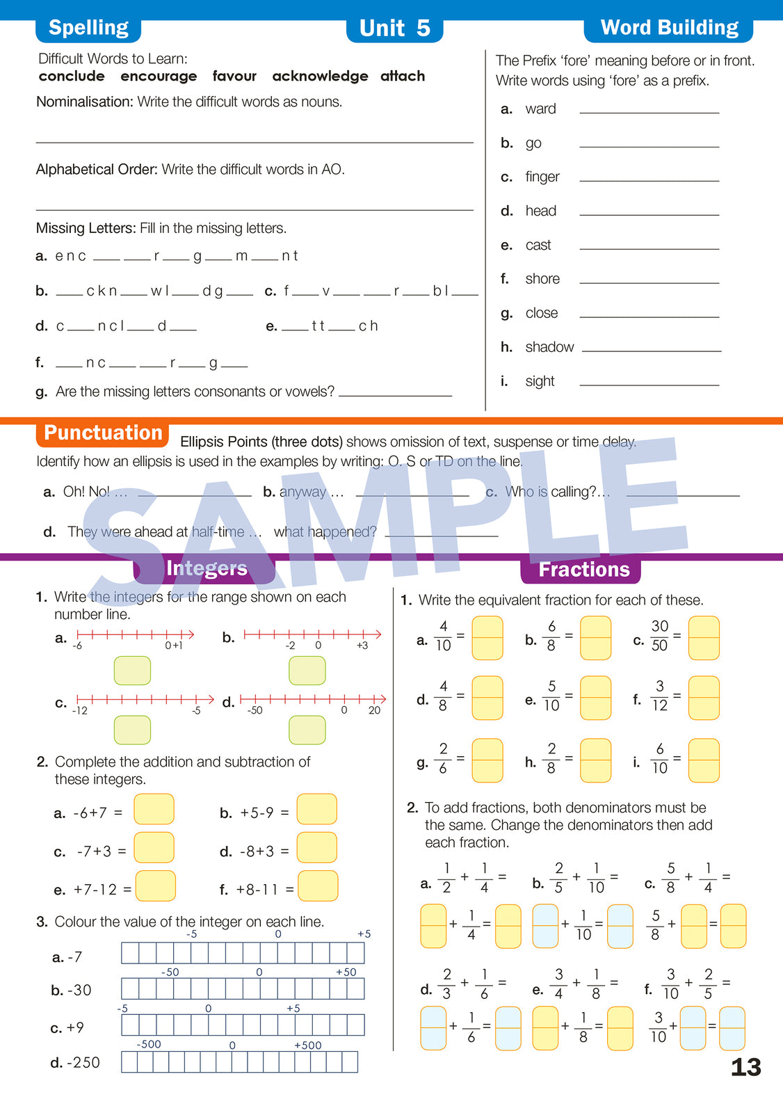 Time for Homework - Year 6