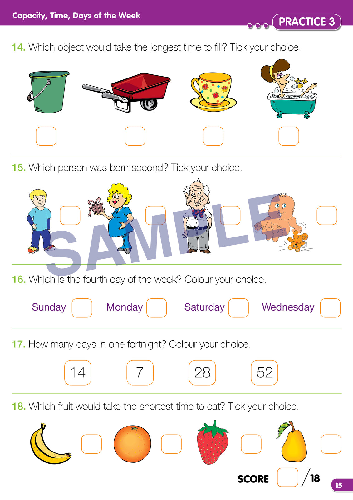 Time for NAPLAN - Maths Practice: Year 1