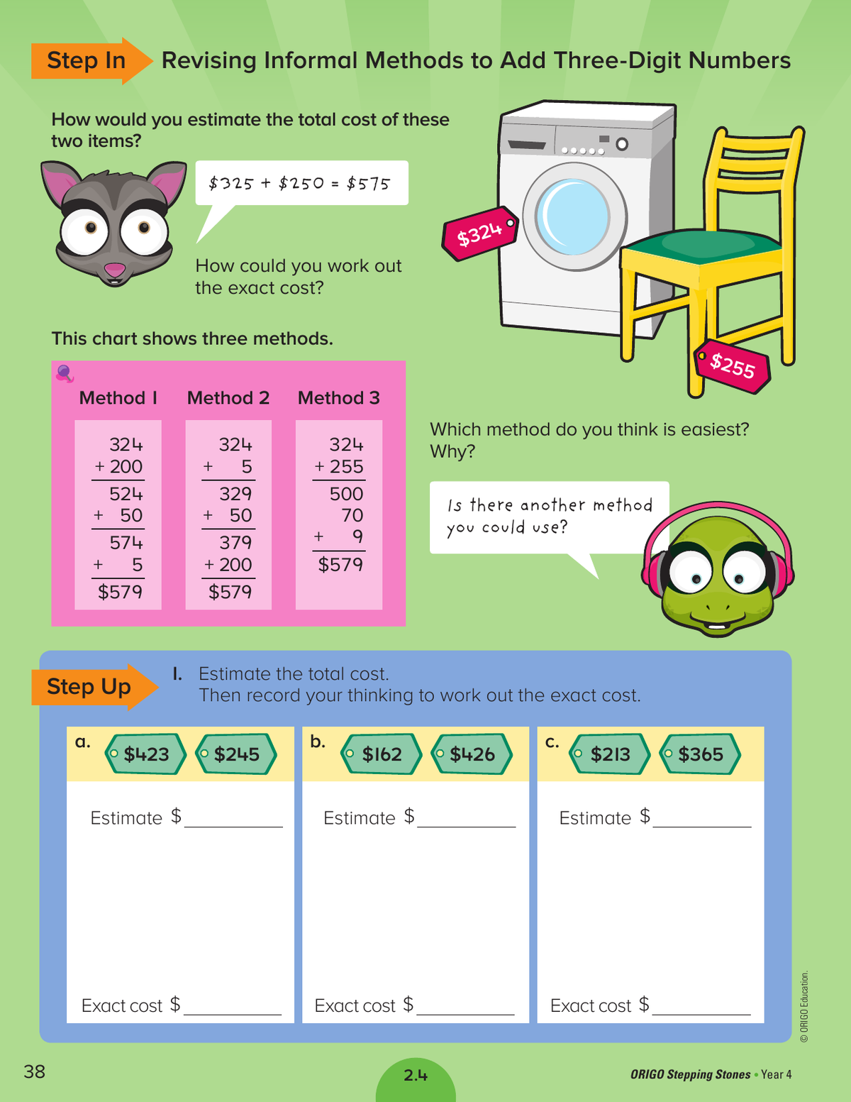 Stepping Stones - Student Journal: Year 4 sample page