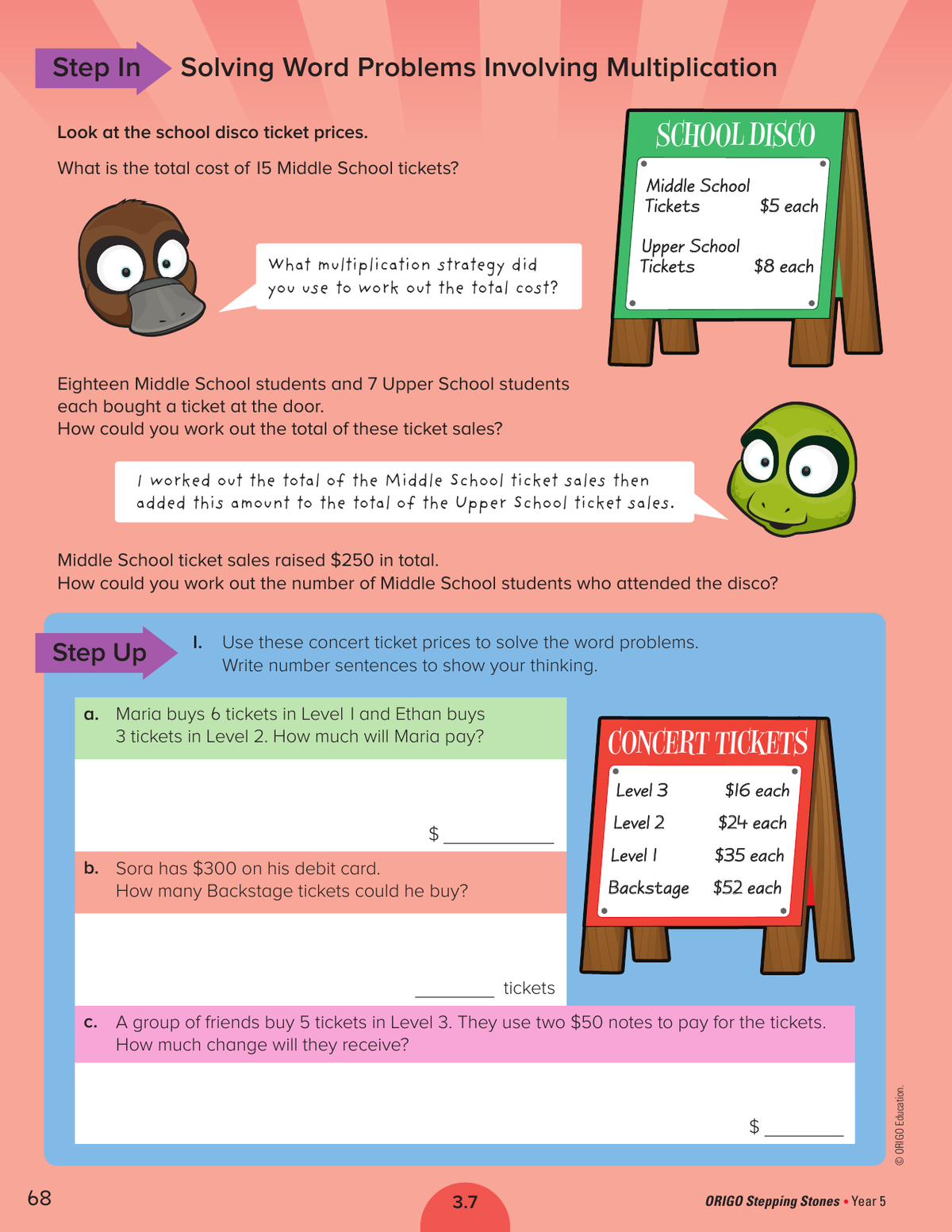 Stepping Stones - Student Journal: Year 5 sample page