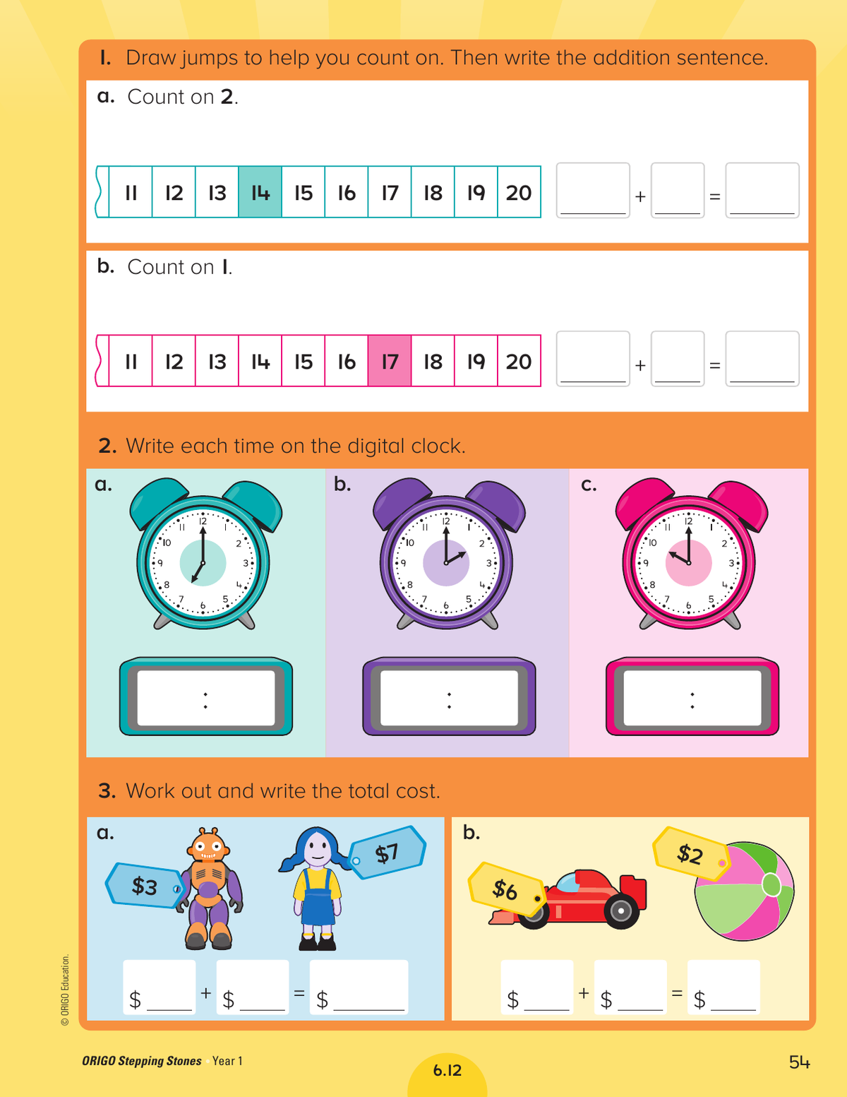 Stepping Stones - Student Practice Book: Year 1 sample page