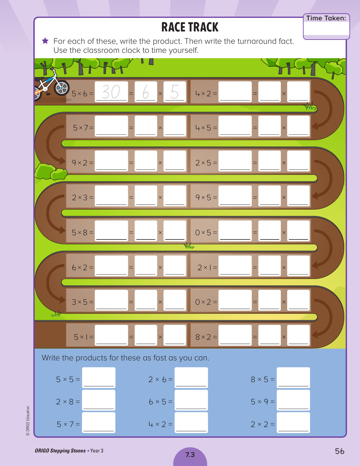 Stepping Stones - Student Practice Book: Year 3 sample page