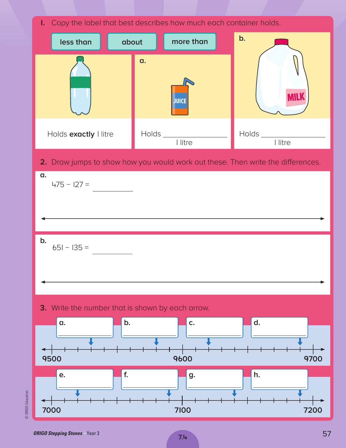 Stepping Stones - Student Practice Book: Year 3 sample page