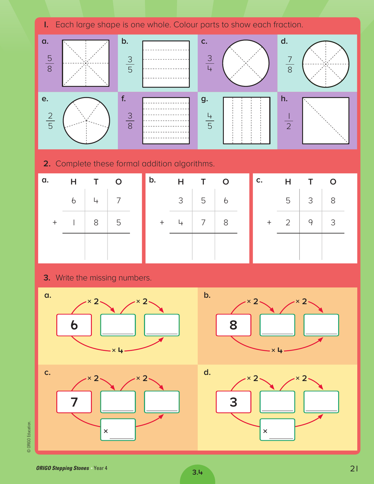 Stepping Stones - Student Practice Book: Year 4 sample page