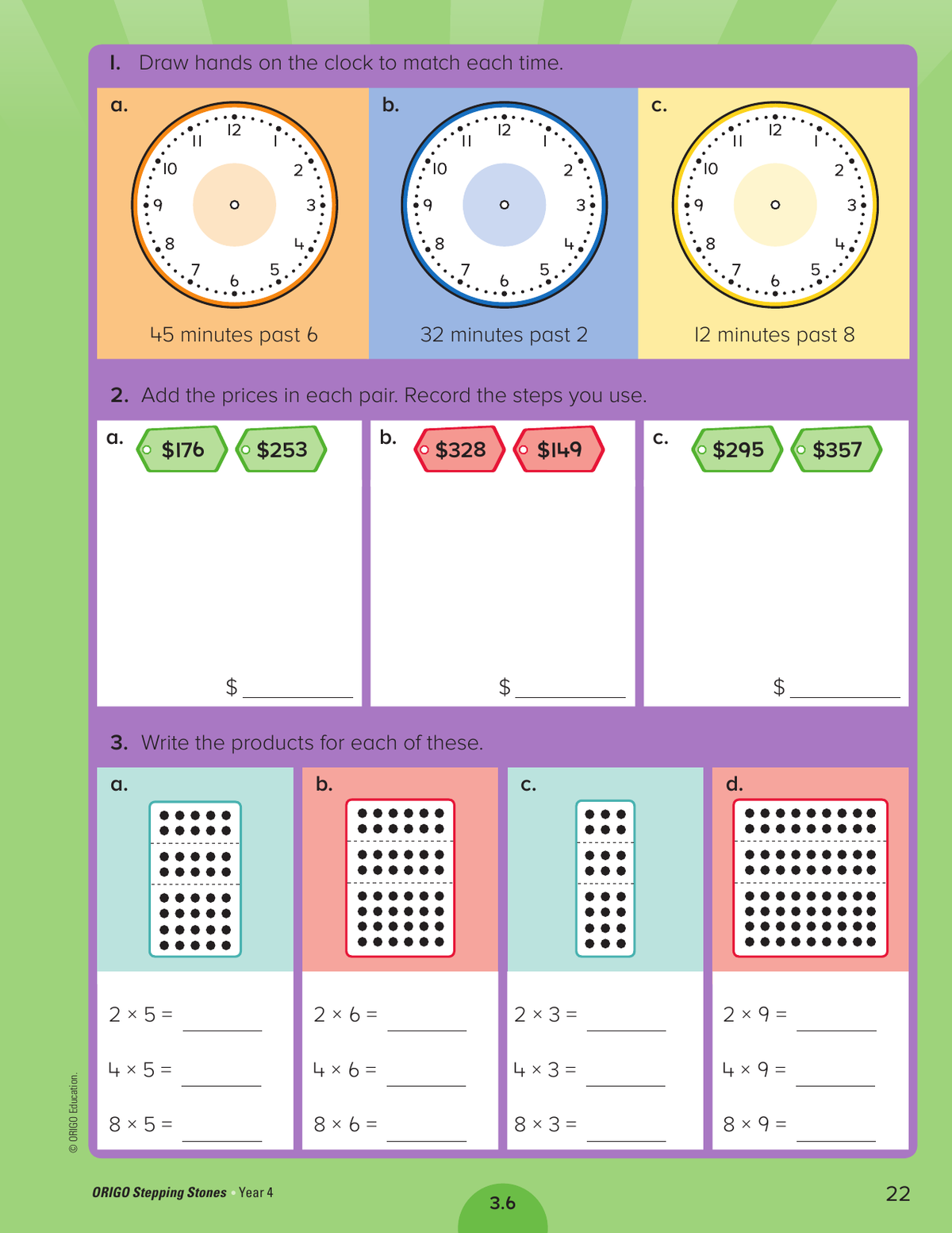 Stepping Stones - Student Practice Book: Year 4 sample page