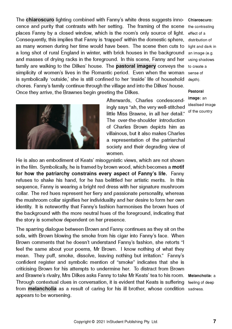 ATAR Notes Text Guide - Bright Star by Jane Campion
