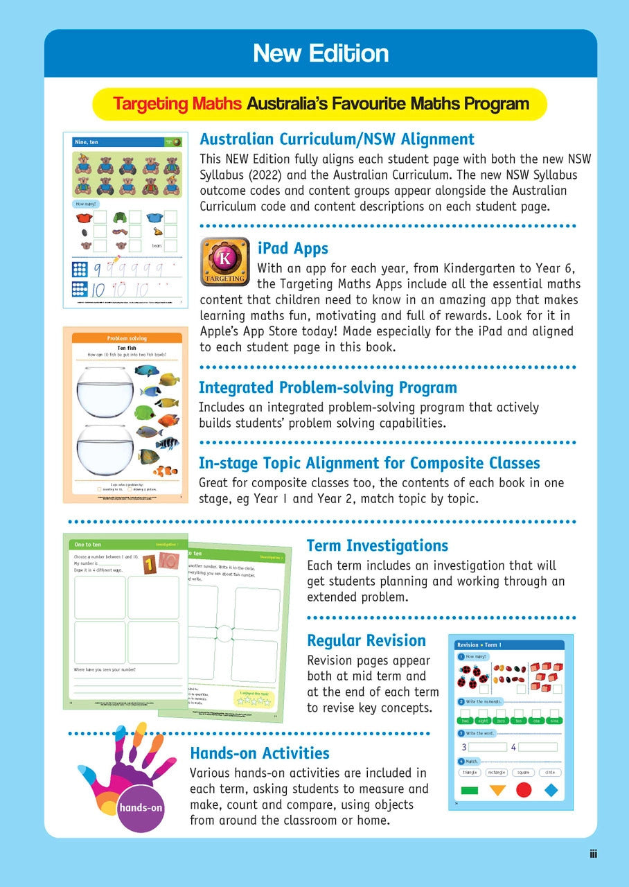 Targeting Maths NSW Curriculum Edition - Student Book: Kindergarten