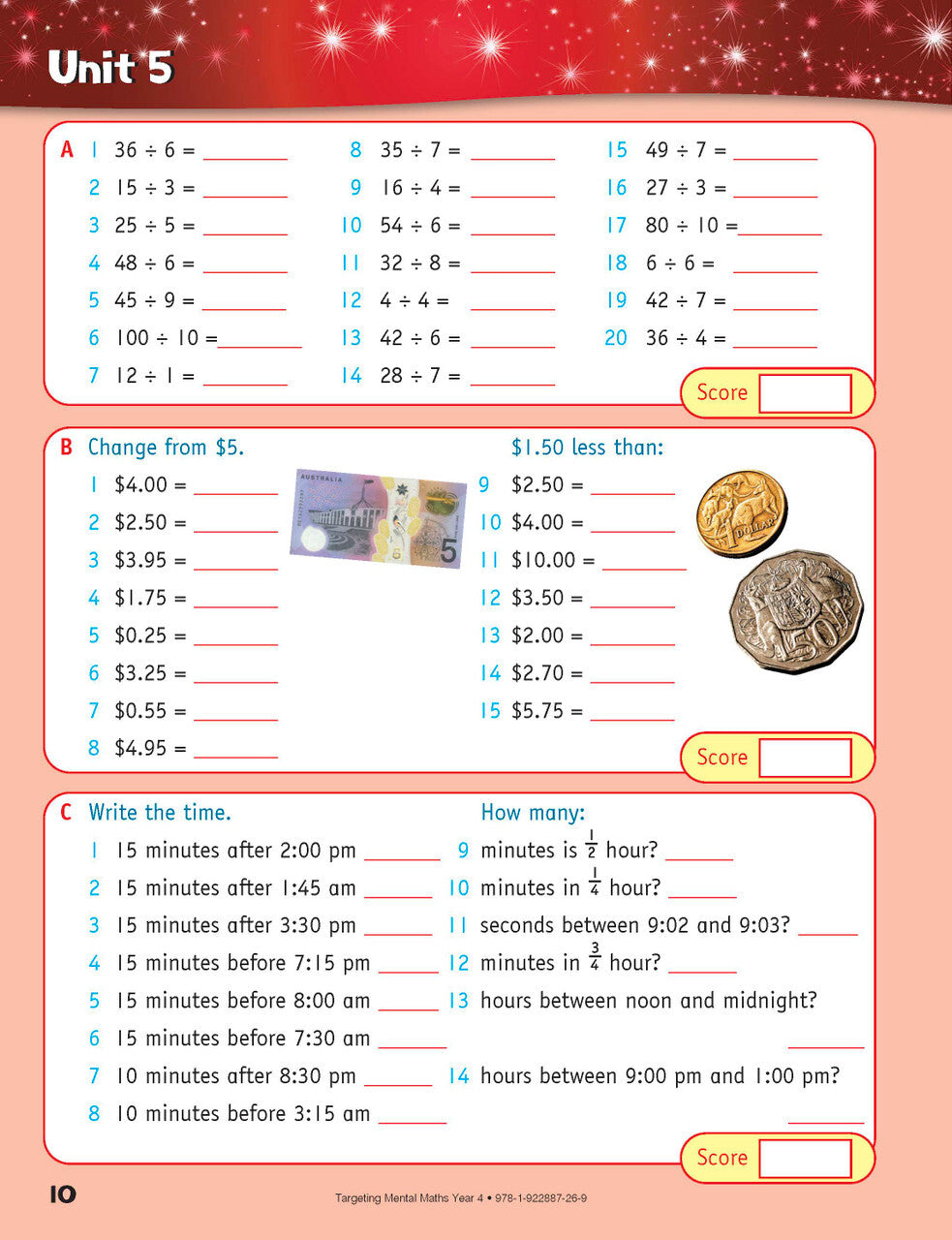 Targeting Maths Australian Curriculum Edition - Mental Maths: Year 4