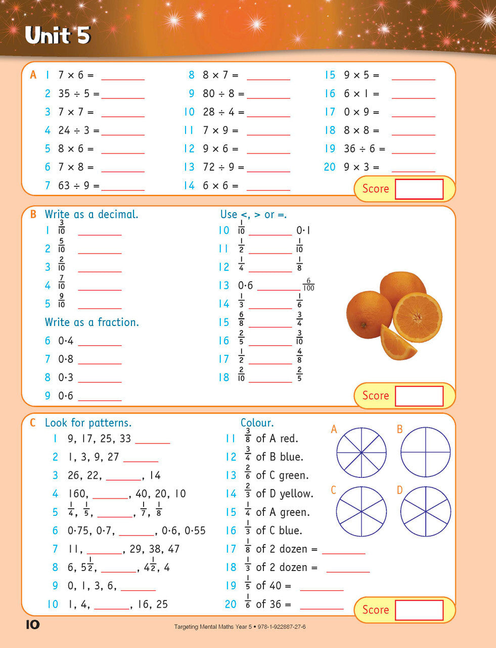 Targeting Maths Australian Curriculum Edition - Mental Maths: Year 5