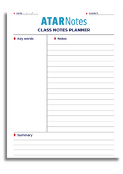 ATAR Notes Class Notes Planner