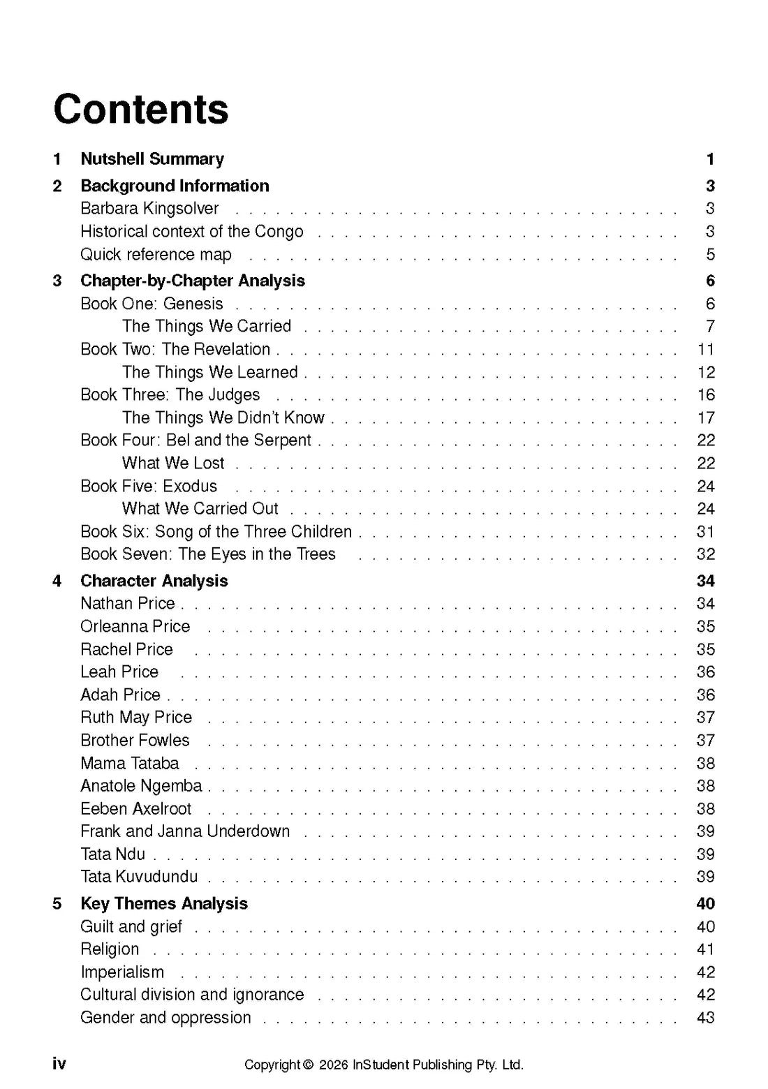 ATAR Notes Text Guide - The Poisonwood Bible by Barbara Kingsolver