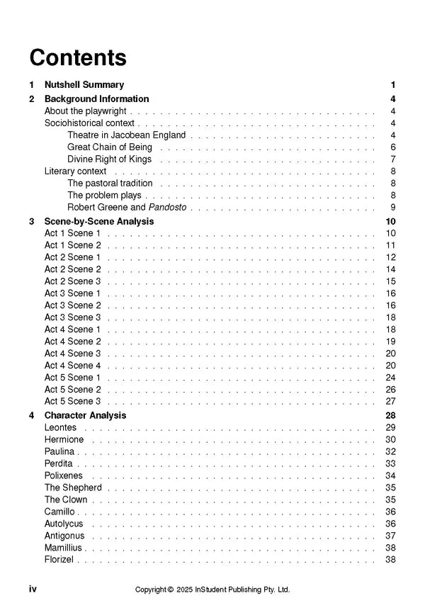 ATAR Notes Text Guide: The Winter's Tale by William Shakespeare