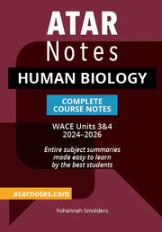 ATAR Notes WACE Year 12 Human Biology 3 & 4 Notes (2024-2026)