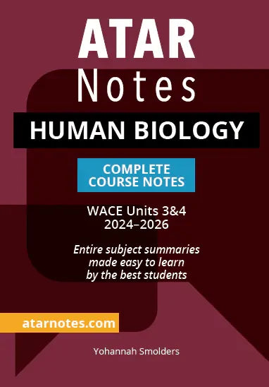 ATAR Notes WACE Year 12 Human Biology 3 & 4 Notes (2024-2026)