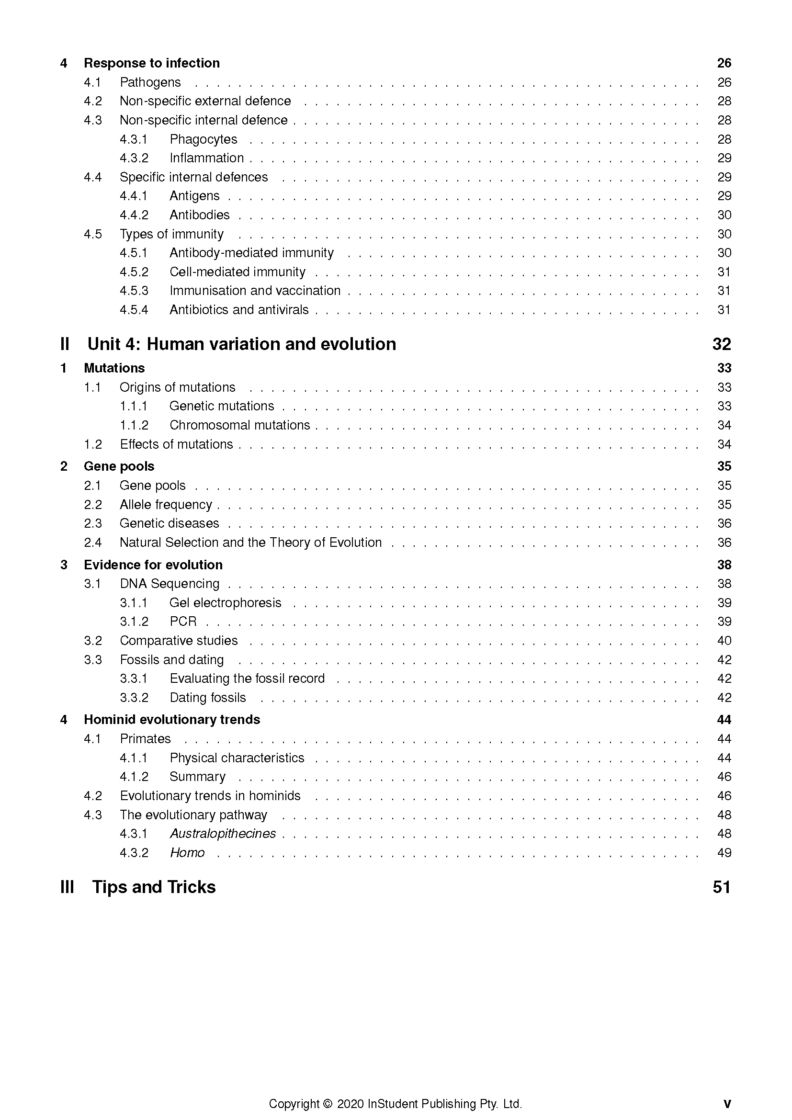 ATAR Notes WACE Year 12 Human Biology 3 & 4 Notes (2024-2026)