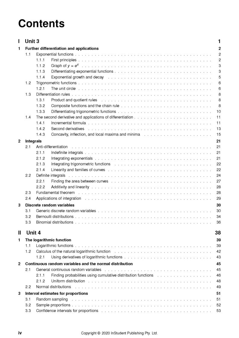ATAR Notes WACE - Year 12 Complete Course Notes: Maths Methods (2024-2026)