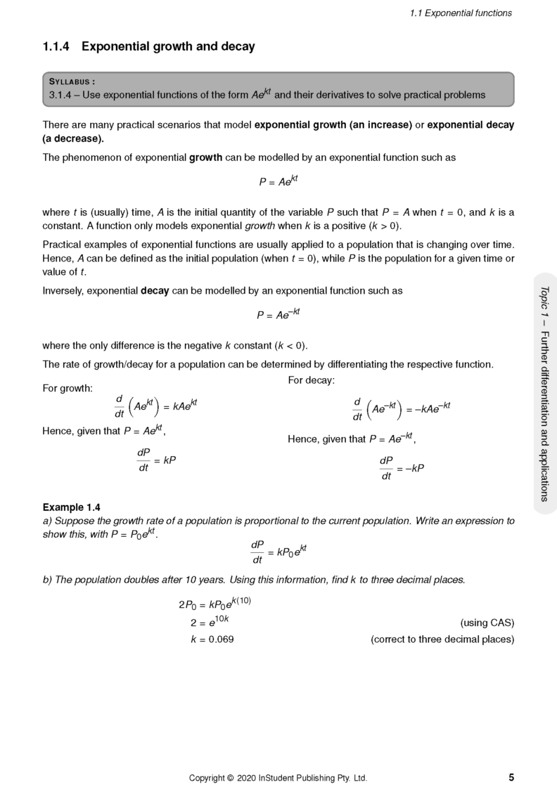 ATAR Notes WACE - Year 12 Complete Course Notes: Maths Methods (2024-2026)