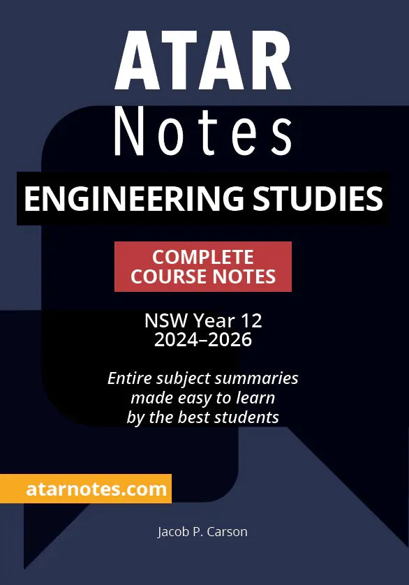 ATAR Notes HSC - Year 12 Complete Course Notes: Engineering Studies (2024-2026)