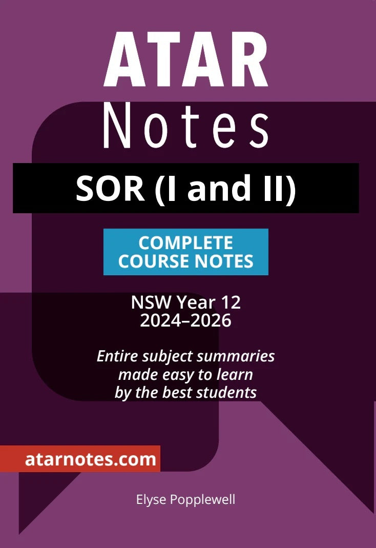 ATAR Notes HSC (Year 12) - Complete Course Notes: Studies of Religion (SOR 1 and 2) (2024-2026)