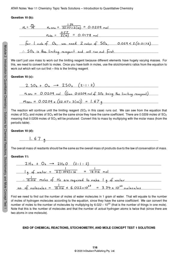 ATAR Notes HSC (Year 11) Topic Tests: Chemistry (2024-2026)