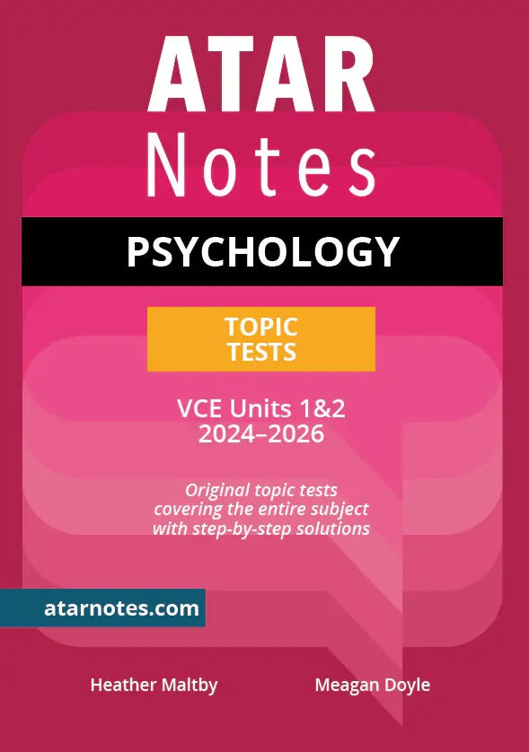 ATAR Notes VCE - Units 1 & 2 Topic Tests: Psychology (2024-2026)