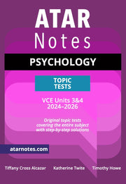ATAR Notes VCE - Units 3 & 4 Topic Tests: Psychology (2024-2026)