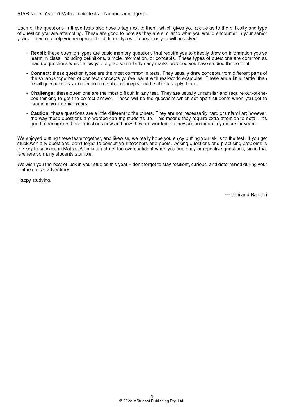 ATAR Notes Australian Curriculum - Year 10: Maths Topic Tests (2024-2026)