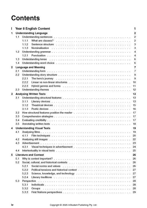 ATAR Notes Year 8 English Notes (2025–2027)